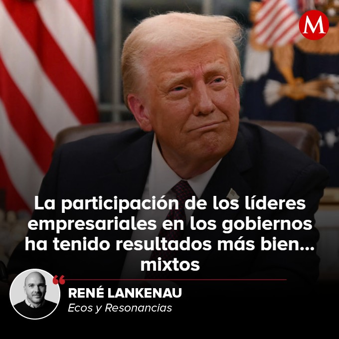 Milenio (@milenio) on Twitter photo #EcosYResonancias | "Es interesante la abrumadora presencia de empresarios en la nueva administración de Trump. Están asumiendo algunos de los puestos con más poder"
Lee la opinión de <a href="/renelankenau/">Rene Lankenau</a> mile.io/4jn3hX7 #EcosYResonancias | "Es interesante la abrumadora presencia de empresarios en la nueva administración de Trump. Están asumiendo algunos de los puestos con más poder"
Lee la opinión de <a href="/renelankenau/">Rene Lankenau</a> mile.io/4jn3hX7