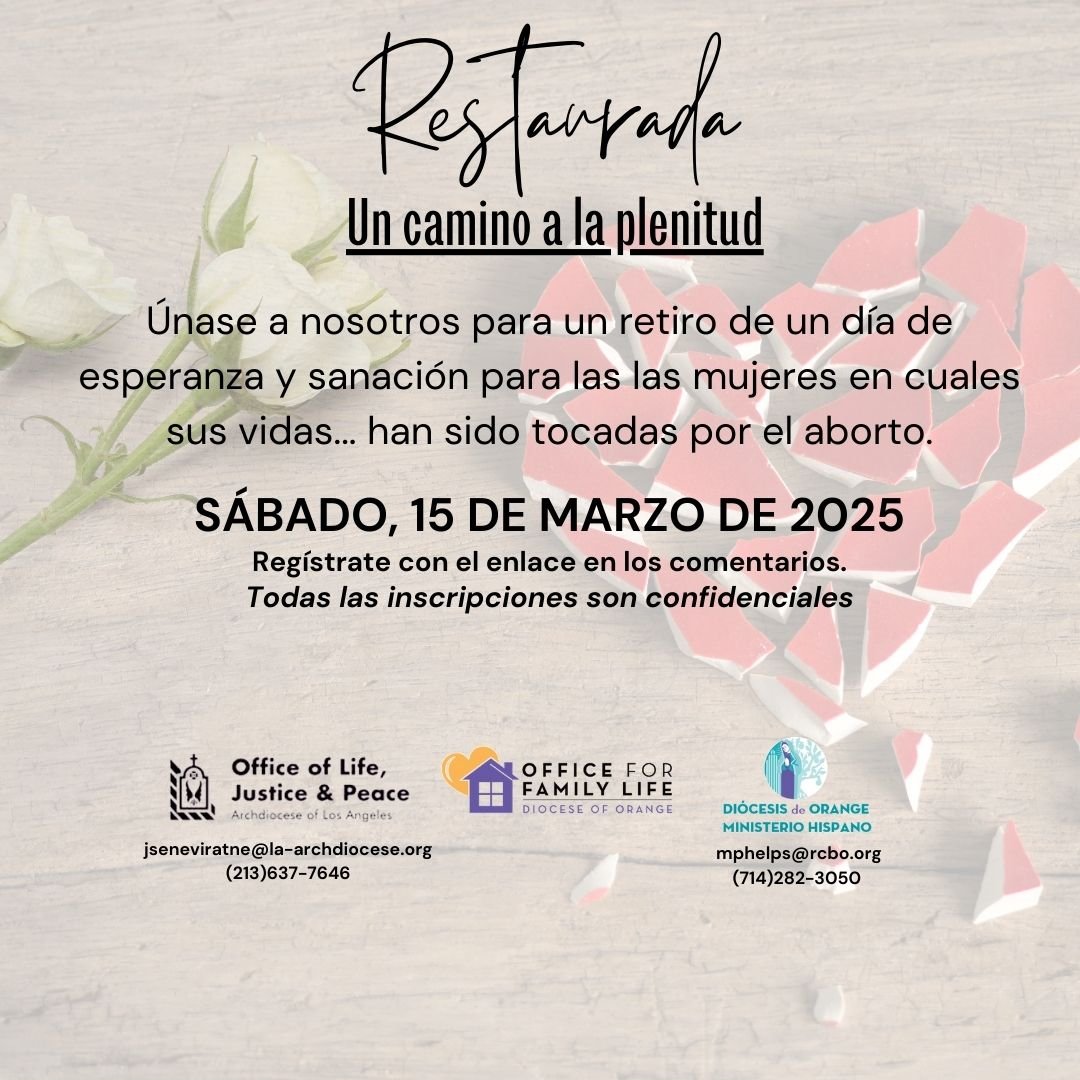 Register
English retreat on Feb. 1: forms.office.com/r/wpyMdNNVyD
Spanish retreat on March 15: forms.office.com/r/egReCD8t5Y