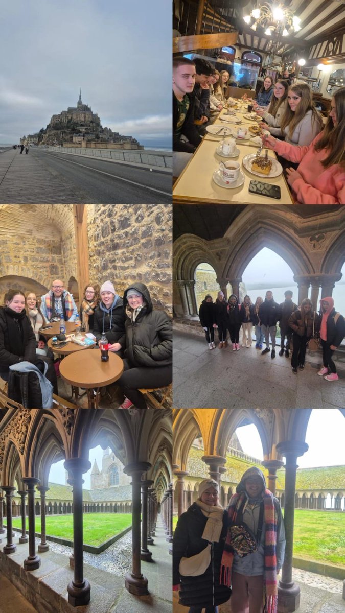 What a day at Mont-Saint-Michel! 

Our students and teachers explored the stunning Abbey, soaked up centuries of history, and enjoyed pancakes &amp; hot chocolate, thanks to Lycée Saint-Martin.

Now off to Paris for the grand finale of an unforgettable exchange!
#MontSaintMichel