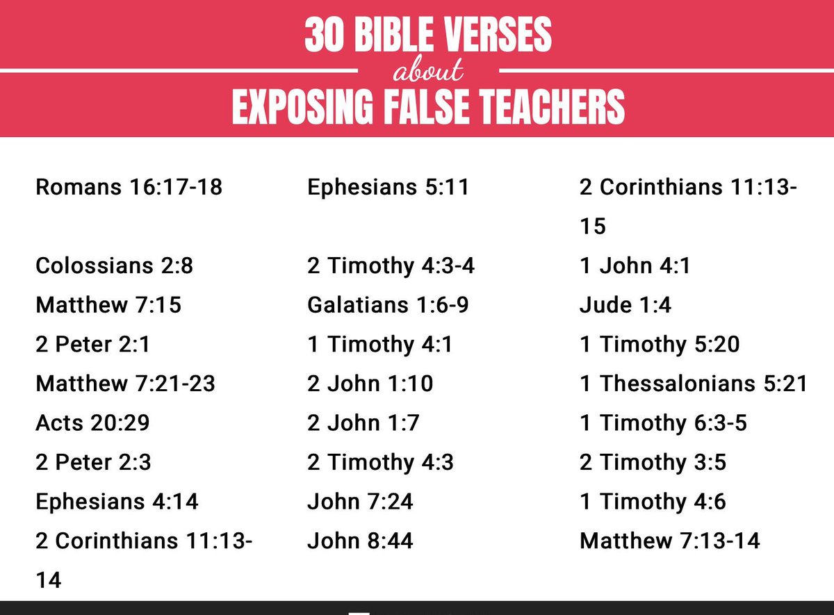 AdrianaCothran's tweet photo. False, unbiblical, heretic teachers...:"Keep away from them. For such people are not serving our Lord Christ, but their own appetites"..
"For the time will come when people will not put up with sound doctrine. Instead, to suit their own desires, they will gather around them a great number of teachers to say what their itching ears want to hear."