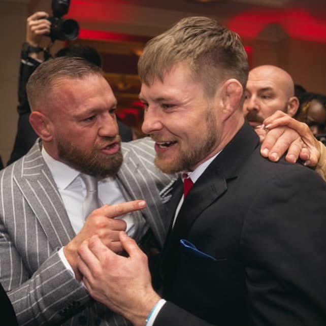 Full_Violence's tweet photo. What was Conor saying to Bryce Mitchell 💀 https://t.co/AKkaA9vqft