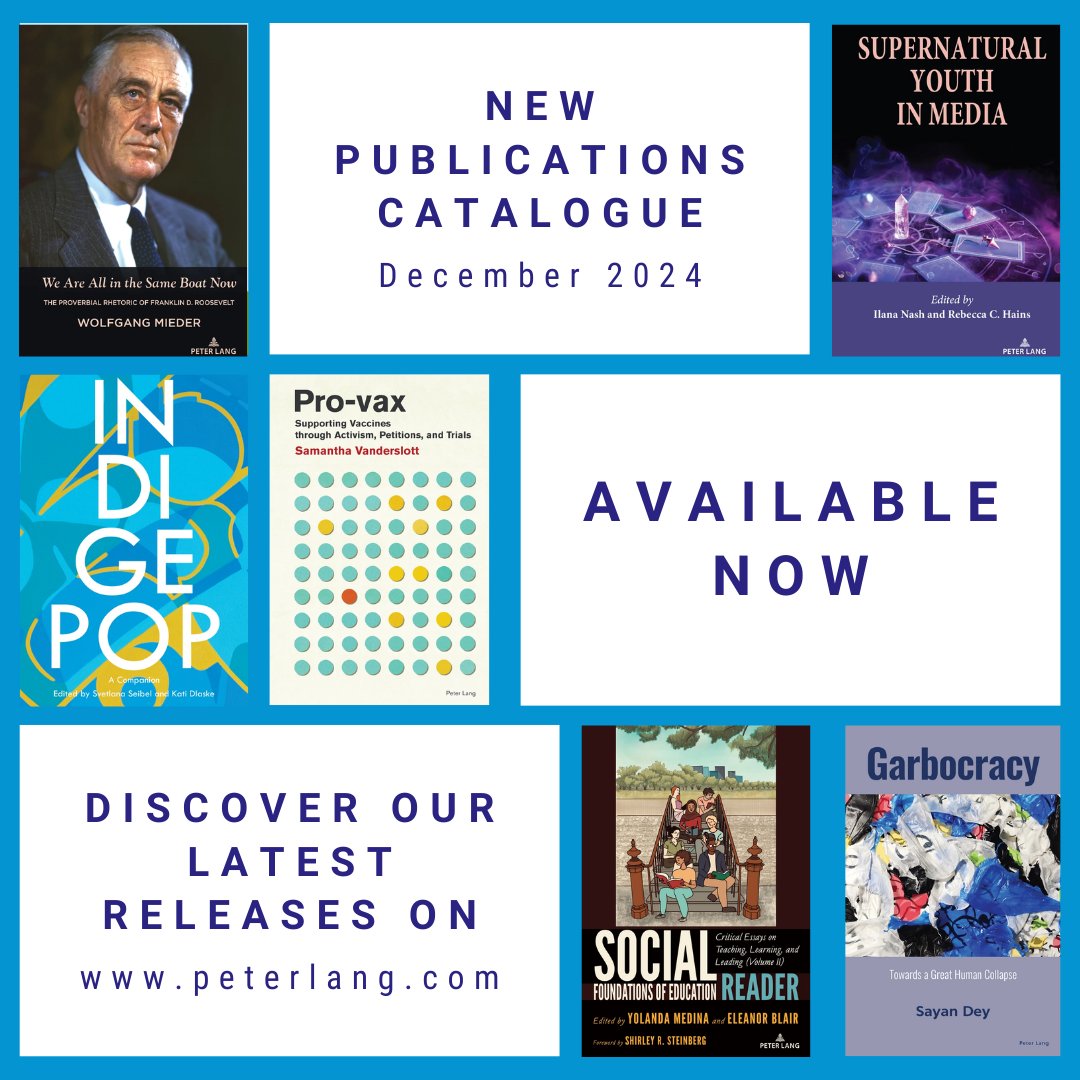 Our new publications catalogue featuring the latest #research in #EnglishStudies, #Sociology, #Media, #Arts, #Education and more is available now: ow.ly/XuAu50UKq2Y

And don't forget to subscribe to our monthly new publications ecatalogue: peterlang.com/subscribe-to-o…