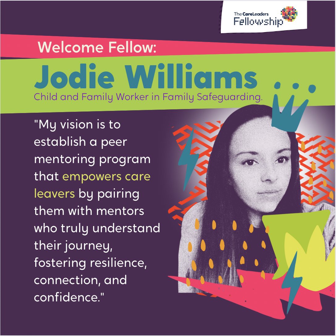 Jodie Williams joins #TheCareLeadersFellowship to create a peer mentoring program that transforms care leavers’ futures.

 Her passion and leadership are driving change—let’s celebrate her vision! 💡

#LivedExperience #CareExperience #Leadership #SocialChange