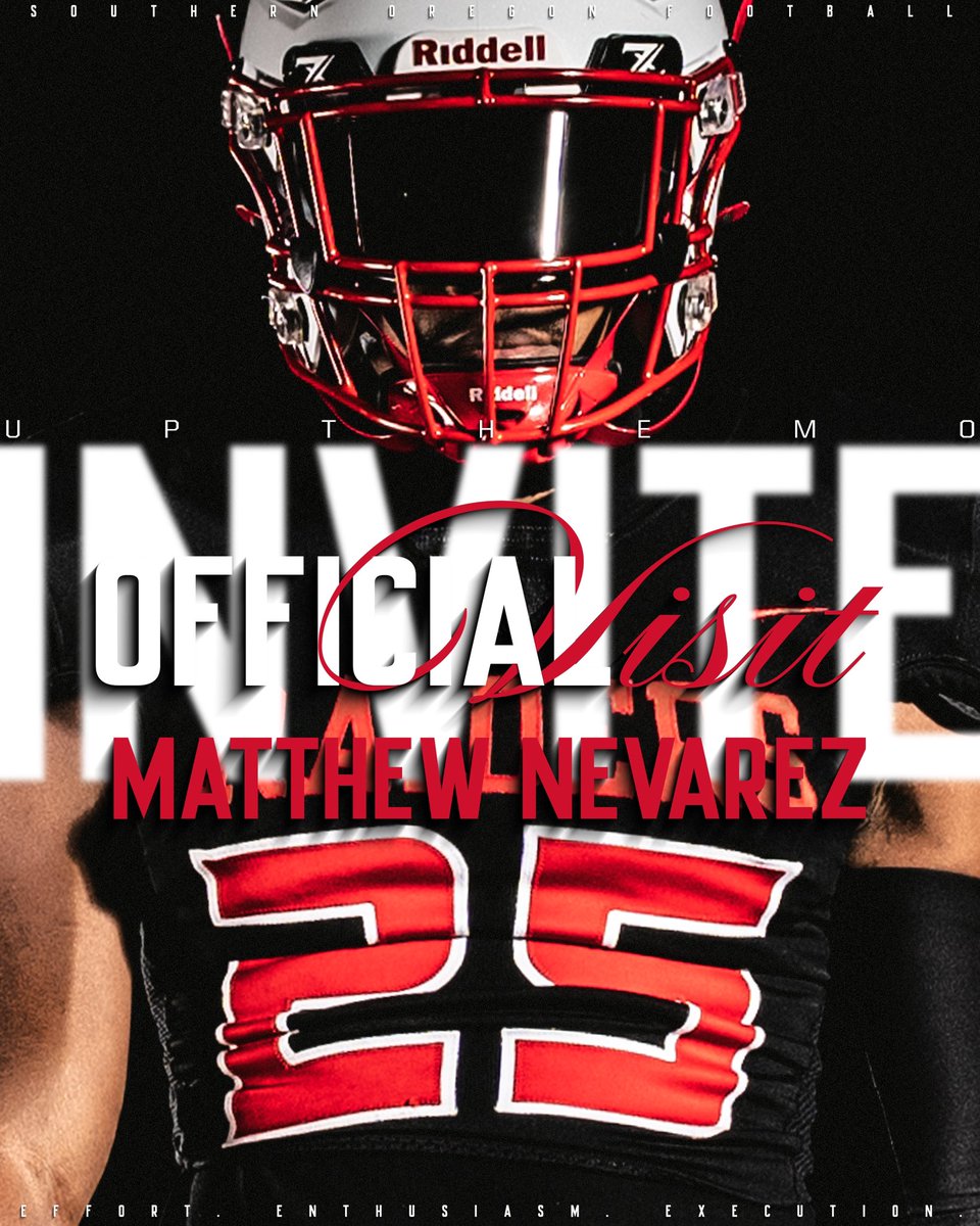 Matthew Nevarez (@matthewnevarez1) on Twitter photo Excited to be down in Ashland for a visit this weekend!
<a href="/SOU_Football/">Southern Oregon Football</a>
<a href="/Coach_T_Souza/">Coach-Tim Souza</a>
@COACHMO_SOU Excited to be down in Ashland for a visit this weekend!
<a href="/SOU_Football/">Southern Oregon Football</a>
<a href="/Coach_T_Souza/">Coach-Tim Souza</a>
@COACHMO_SOU