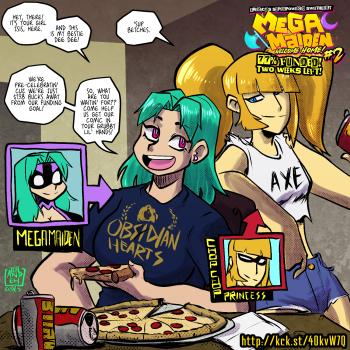 arcadedestiny's tweet photo. Just 11 days left to back Mega Maiden: Welcome Home! #1-2 on KS! We're currently at 77%. We're cutting it close but I know we can reach that goal!
If you like fun superheroine action-comedies jump on this! https://t.co/35oi7F9h3F
 #indiecomics #kickstartercomics https://t.co/OTgQRiZcMN