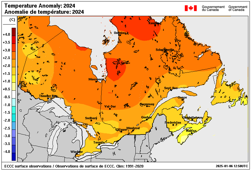 ECCCWeatherNL's tweet image. 🌡️ The numbers are in! Globally, 2024 was the warmest year on record, and it was no exception here in Newfoundland and Labrador! Some locations across the province recorded their warmest or second warmest year on record!🔥#NLwx