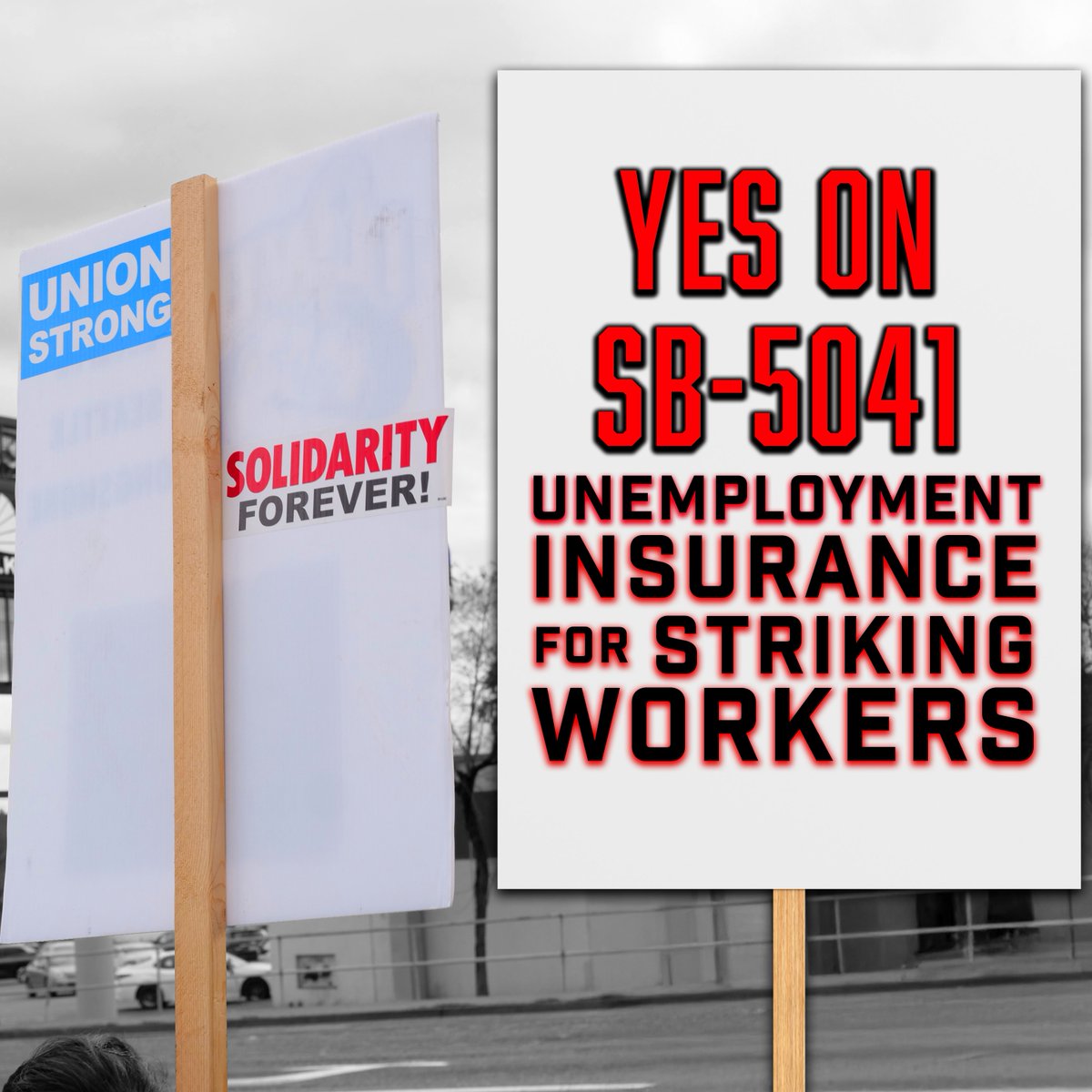 🚨ACTION ALERT!🚨 : Help level the playing field for workers and take action to support #SB5041, Unemployment Benefits for Striking Workers. Sign-in PRO today! linktr.ee/wa_aflcio
