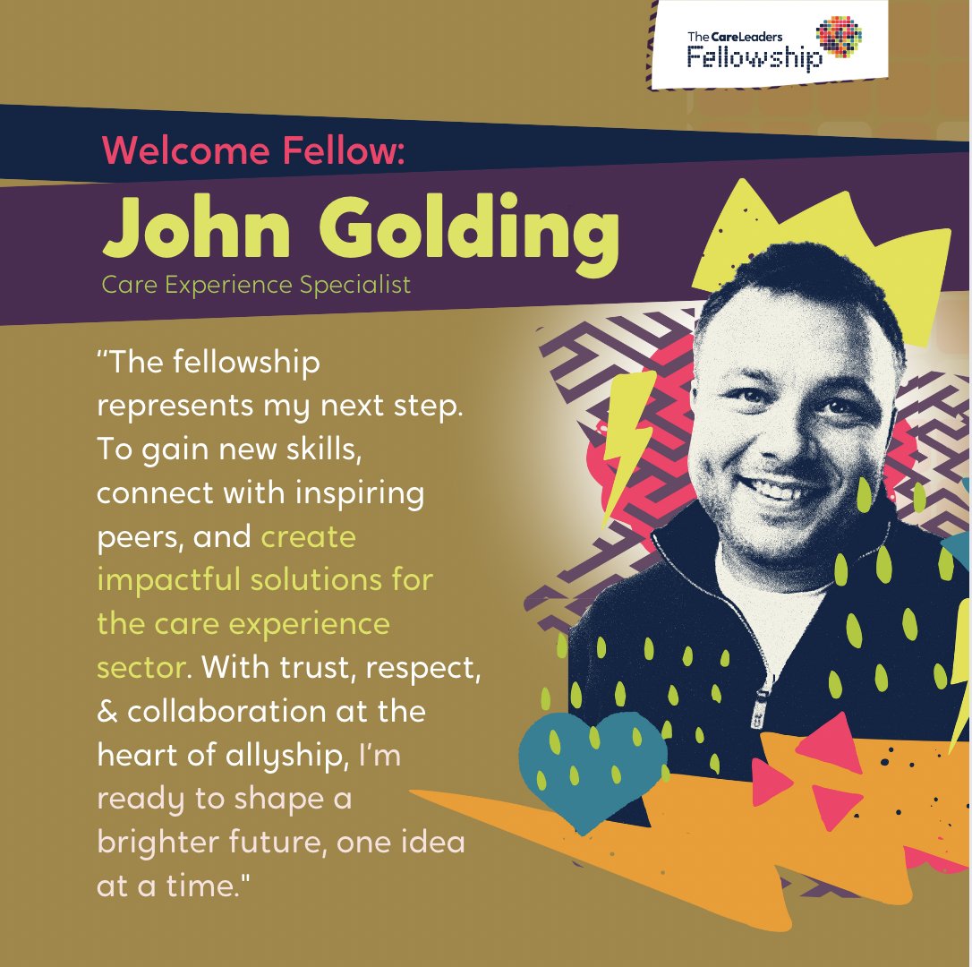 John Golding is already a changemaker for care leavers—and now he’s ready to go even further. 

Welcome to #TheCareLeadersFellowship, John! Let’s celebrate his mission to inspire lasting impact. 🌟

#LivedExperience #SocialChange #Innovation #Leadership #CareExperienced