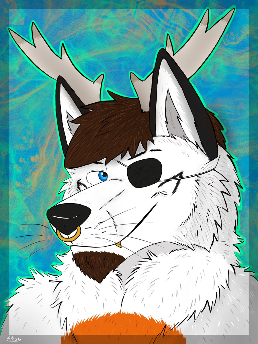 Sketchy Portrait for Rhagfyr 🧡 

Character: © @Joschua_Coyote 
Art: © by myself <a href="/Doof_Fuchs/">Ostblock Fuchs🌲</a>