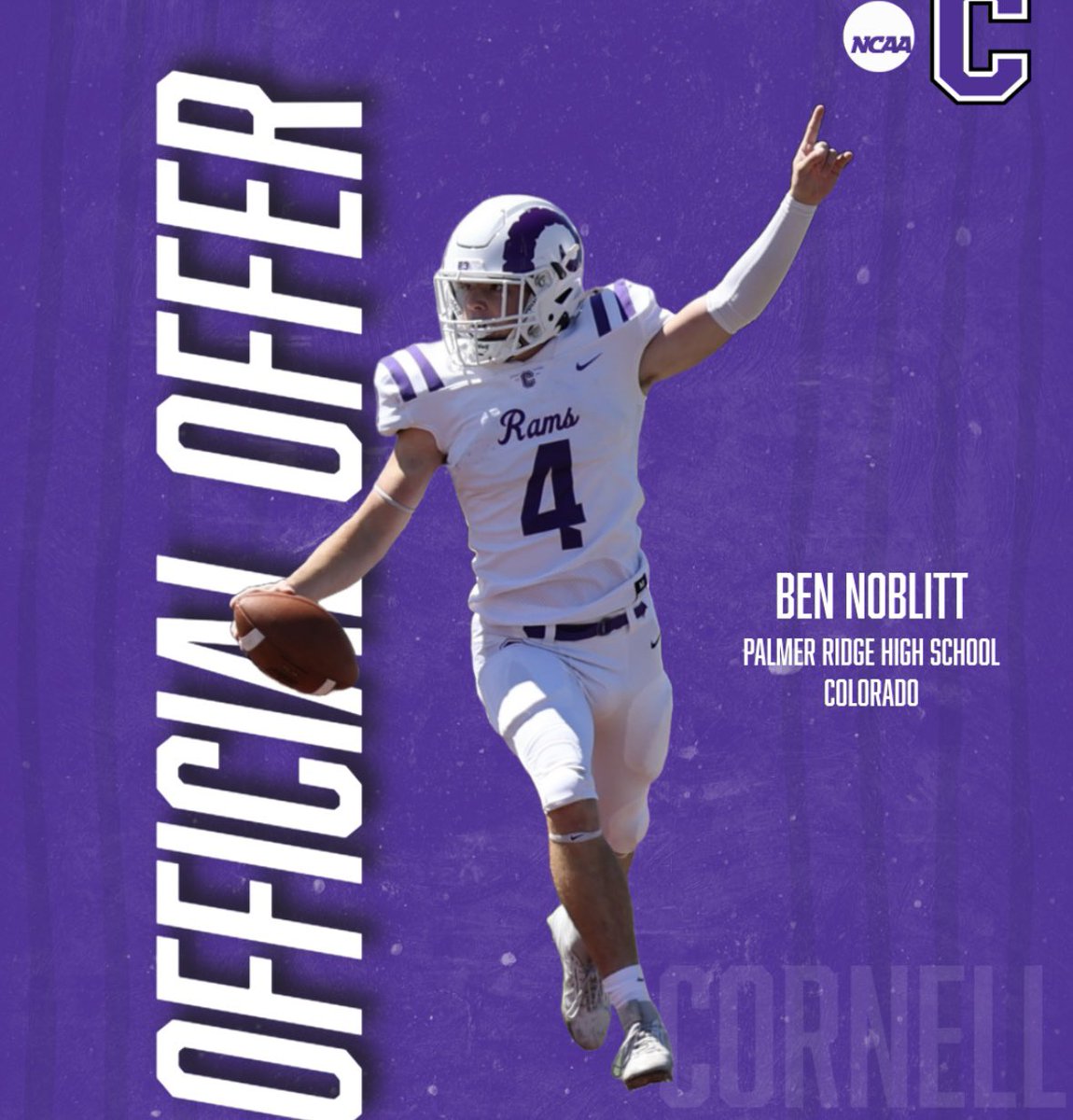 Benjamin Noblitt QB (@bennoblitt) on Twitter photo #AGTG After a great visit and conversation, I feel truly blessed to receive an offer to further my academic and athletic career at <a href="/CornellRamsFB/">Cornell College Football</a>
<a href="/MaxBoland_FB/">Max Boland</a> <a href="/coachkaltenmark/">Ryan Kaltenmark</a> <a href="/pifedog_nation/">dan pifer</a> <a href="/CornellRams/">Rams Athletics</a> #AGTG After a great visit and conversation, I feel truly blessed to receive an offer to further my academic and athletic career at <a href="/CornellRamsFB/">Cornell College Football</a>
<a href="/MaxBoland_FB/">Max Boland</a> <a href="/coachkaltenmark/">Ryan Kaltenmark</a> <a href="/pifedog_nation/">dan pifer</a> <a href="/CornellRams/">Rams Athletics</a>