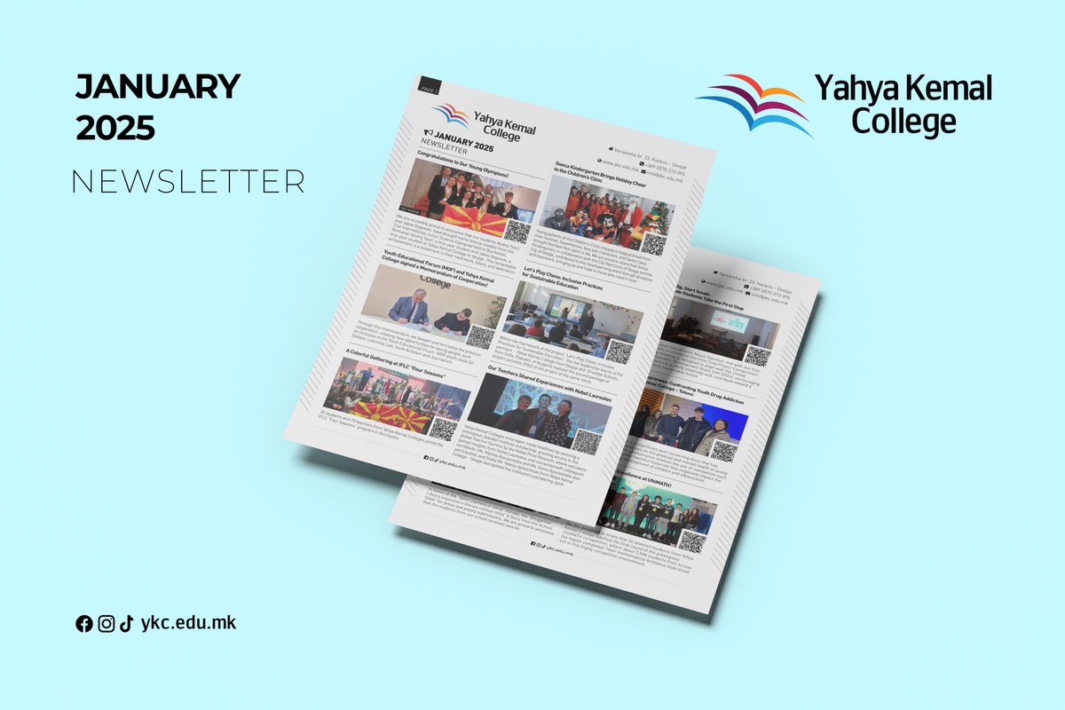ykcedumk's tweet image. 📢 Yahya Kemal College Newsletter - January 2025 Edition is here! 👇
🔗 ykc.edu.mk/newsletter/202…

#YKCAchievements #JanuaryEdition #EducationalExcellence #ykcedumk #yahyakemalcollege #newsletter