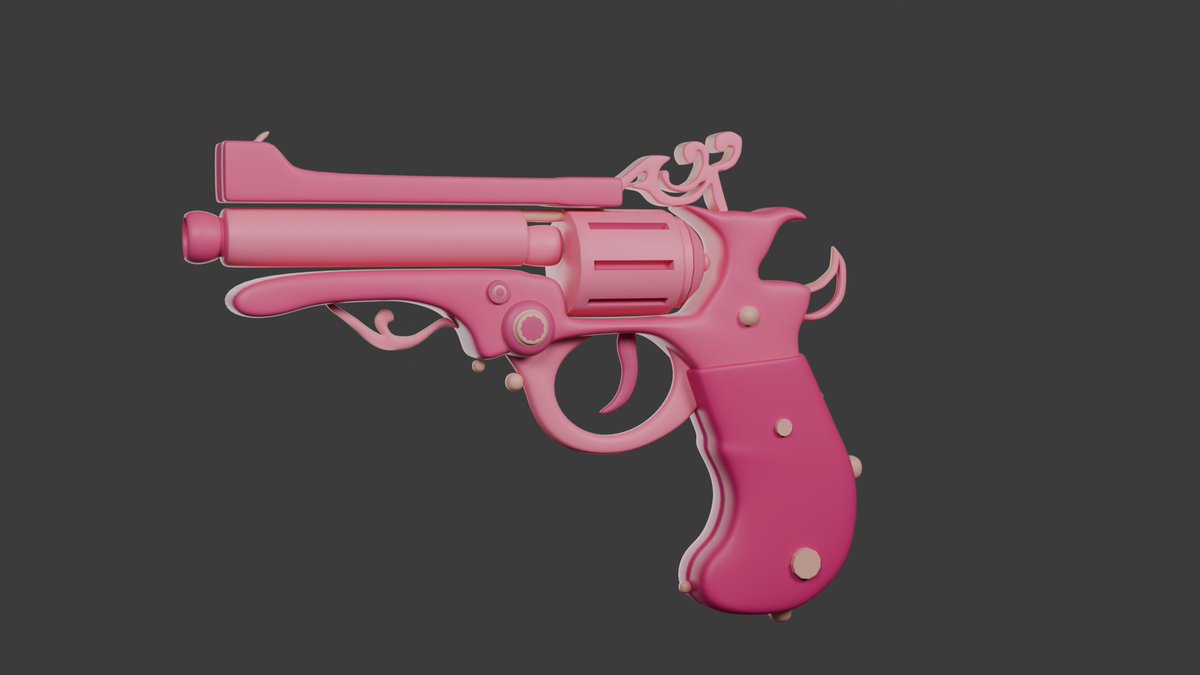 chickenfandev's tweet photo. Here is a small project on a low poly fantasy gun modelled and textured in blender. #3DArtist #3D #RobloxDev #RobloxArtist #Roblox #robloxart #RobloxDevs #3dmodelling #blender https://t.co/g6xq4zmRSQ