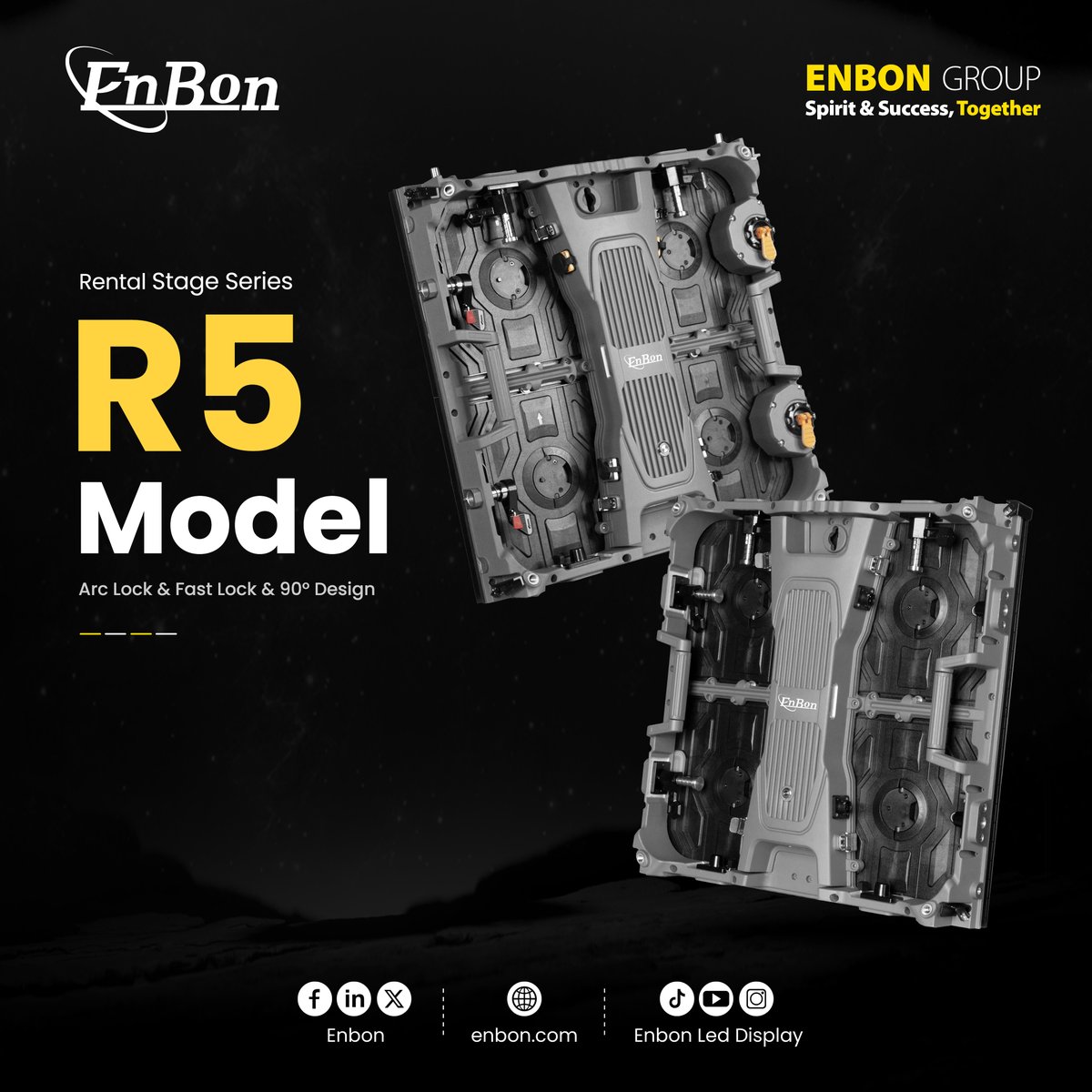 EnbonLedDisplay's tweet photo. Enbon R5 has a unique heat dissipation system, combined with intelligent temperature control technology, which effectively reduces the operating temperature of LED lamp beads, prolongs the service life, and ensures that it remains stable under long-term high-brightness operation. The hard connection design optimizes the internal structure and improves the overall heat dissipation efficiency, so that you can display without worries.

𝐌𝐚𝐢𝐥 sales@enbon.com
𝐖𝐞𝐛 https://t.co/kfMAOGJgSk
𝐀𝐥𝐢𝐛𝐚𝐛𝐚 https://t.co/1qlOyGbBv3
𝐖𝐡𝐚𝐭𝐬𝐀𝐩𝐩 +86 13088854440

#enbongroup #ledmanufacturer #leddisplay
#ledvideowall #energysaving #IP65 #advertising
#ledscreen #ISLE #billboard #HighBrightness