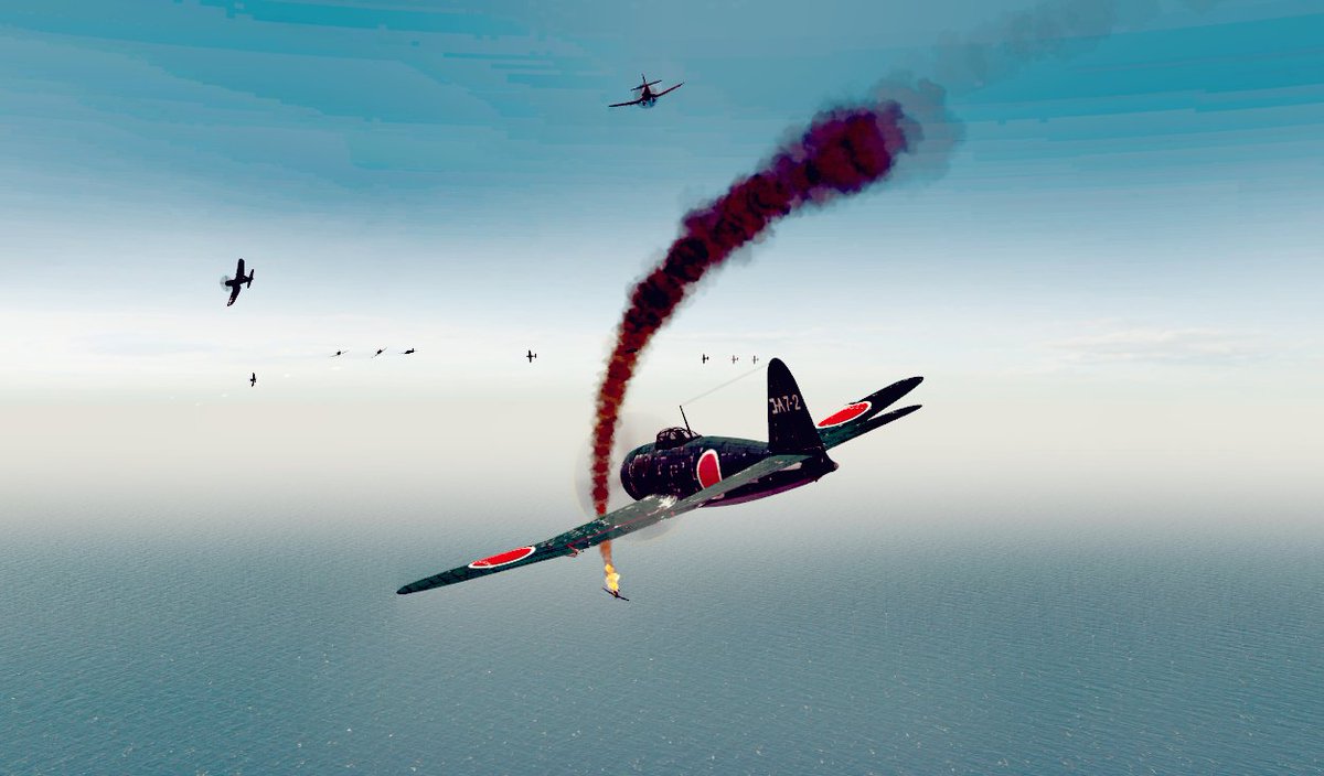 zhxhrzs's tweet image. War on the sea(With MOD)&apos;s Screenshots,烈風 VS Louisiana。#烈風 #F4U #waronthesea #架空艦 #Pacificwar #worldofwarships #Aircraftcarrier #架空機 #WarThunder #海軍機