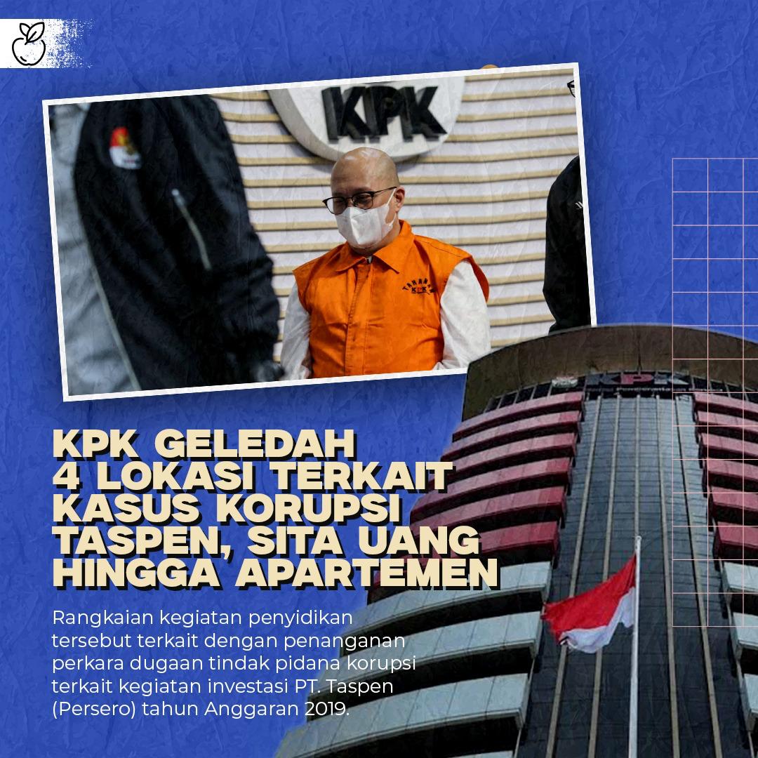 KPK terus bekerja dengan profesional dalam memberantas korupsi, terkait kasus korupsi taspen KPK geledah 4 lokasi dan berhasil menyita uang hingga apartemen.

#PrabowoSelaluBersamaRakyat
WHAT A COMEBACK Raphinha 
Liga Champions