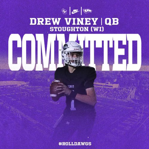 Drew Viney ‘25 (@drew__viney) on Twitter photo I am excited to announce that I am committed to play football for <a href="/UWSPFootball/">UWSP Football</a>! I would like to thank my family, teammates, and coaches that helped this all happen! I couldn’t have done it without them. Lastly thank you to all the staff <a href="/UWSPFootball/">UWSP Football</a> for the opportunity! I am excited to announce that I am committed to play football for <a href="/UWSPFootball/">UWSP Football</a>! I would like to thank my family, teammates, and coaches that helped this all happen! I couldn’t have done it without them. Lastly thank you to all the staff <a href="/UWSPFootball/">UWSP Football</a> for the opportunity!