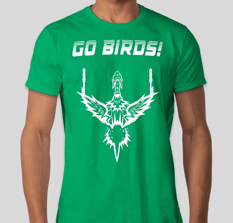 roddenberries's tweet photo. LIMITED EDITION NEW T-SHIRT
Go Birds...of Prey 
Celebrate the victory of all your fandoms, Qapla'!   
Get yours now: https://t.co/BObXePhcCZ
Gildan softstyle on kelly green

#philly #StarTrek #Eagles #klingon #victory https://t.co/uYevjEKbWj