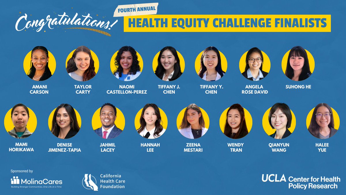 Get ready to meet the 2025 Health Equity Challenge finalists! Over the next few weeks, we’ll be introducing you to the 15 <a href="/UCLA/">UCLA</a> grad student finalists and their inspiring ideas to address health inequities in their communities. Can’t wait? Head to: healthequitychallenge.com/2025-finalists.