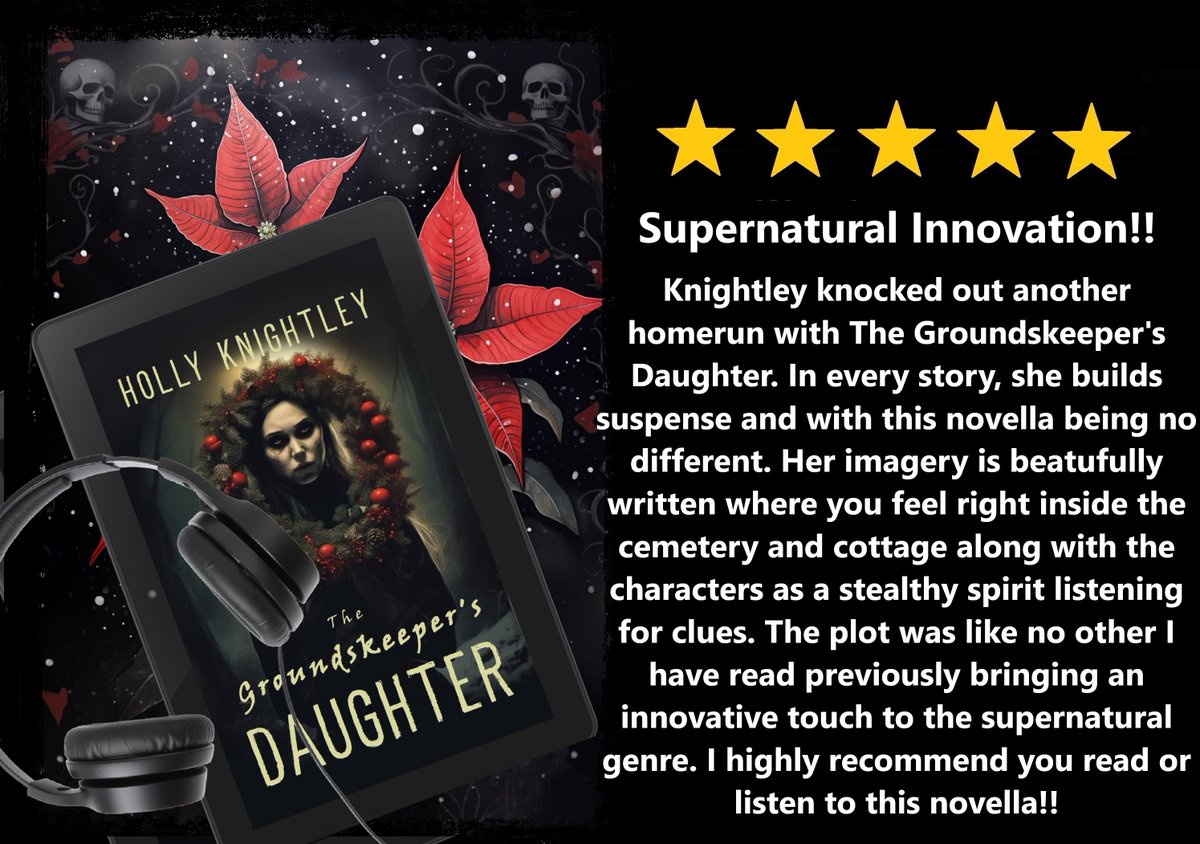 HollyKnightley's tweet photo. ⭐⭐⭐⭐⭐Audiobook Review! #bookrecommendations #bookreview #novella #ghoststories #ghostsuspense #hollyknightley #thegroundskeepersdaughter #audiobook #audiobooks #bookish #booklove #bookcommunity #booksofinsta https://t.co/IRdMDMaNp3