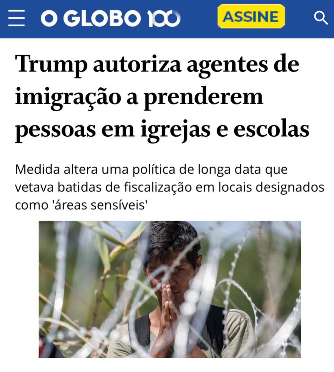 lazarorosa25's tweet photo. O nazismo voltou! Trump est�� caçando imigrantes dentro de igrejas, hospitais e escolas. Cadê a turma do “Deus, Pátria e Família” indignados com mais essa aberração?

Não era a esquerda que iria invadir e fechar Igrejas? https://t.co/ag82AYaXrR