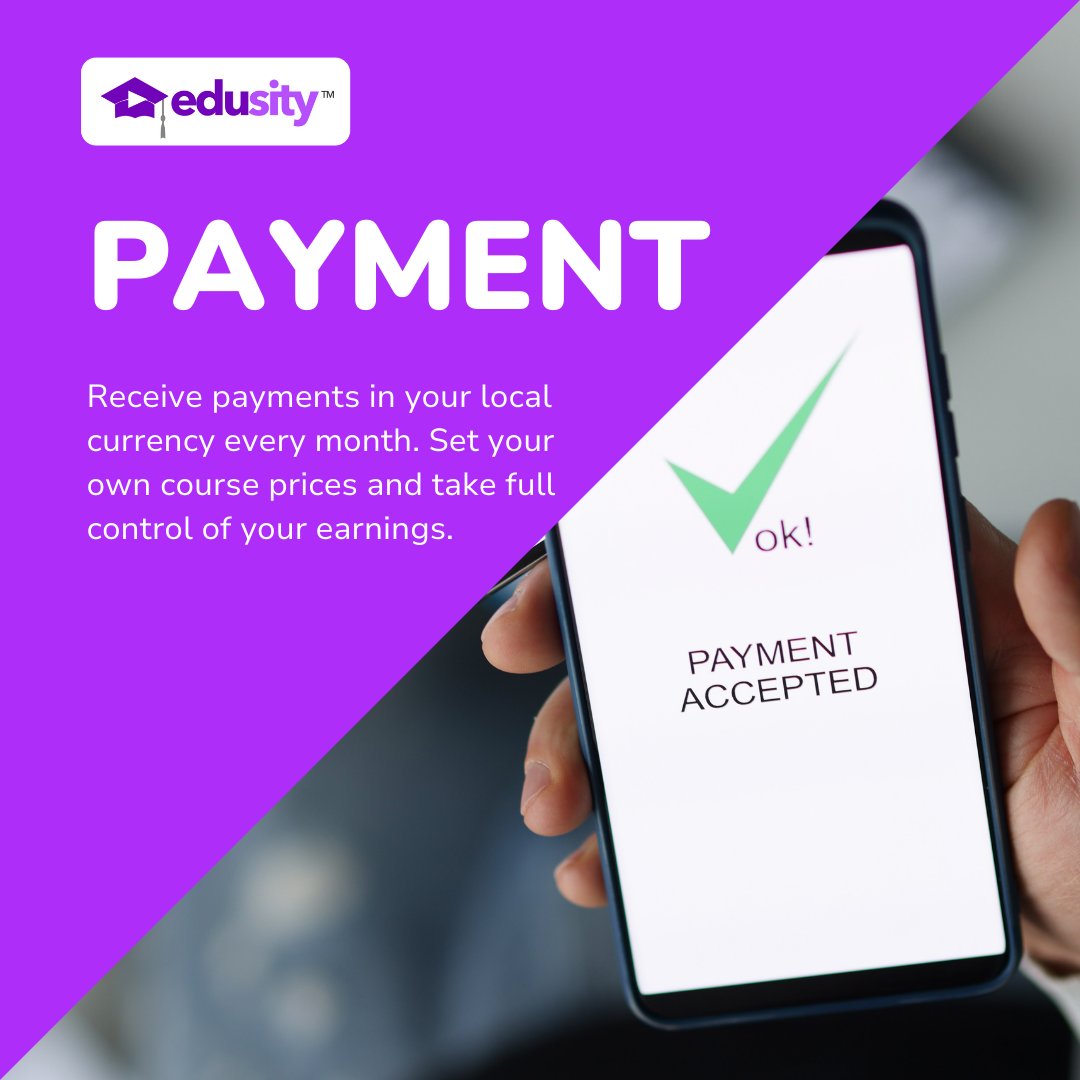 Edusityglobal's tweet photo. No payment thresholds, no usage fees—just a platform that empowers you to teach, earn, and grow. Take control of your course pricing and join Edusity for FREE today! Click here: https://t.co/pF1tEzILxH https://t.co/9M9aiCinJr
