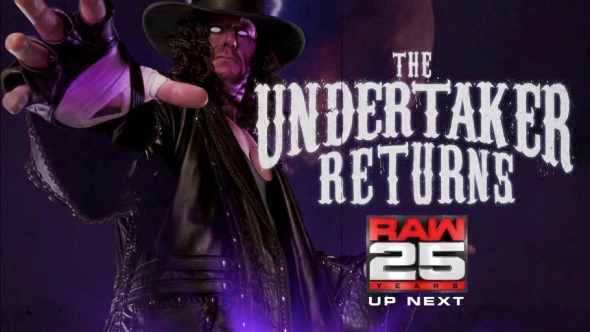 steviebreech's tweet image. The Undertaker Returns for #RAW25 WWE RAW 1/22/18 youtu.be/afWq45vPbFo