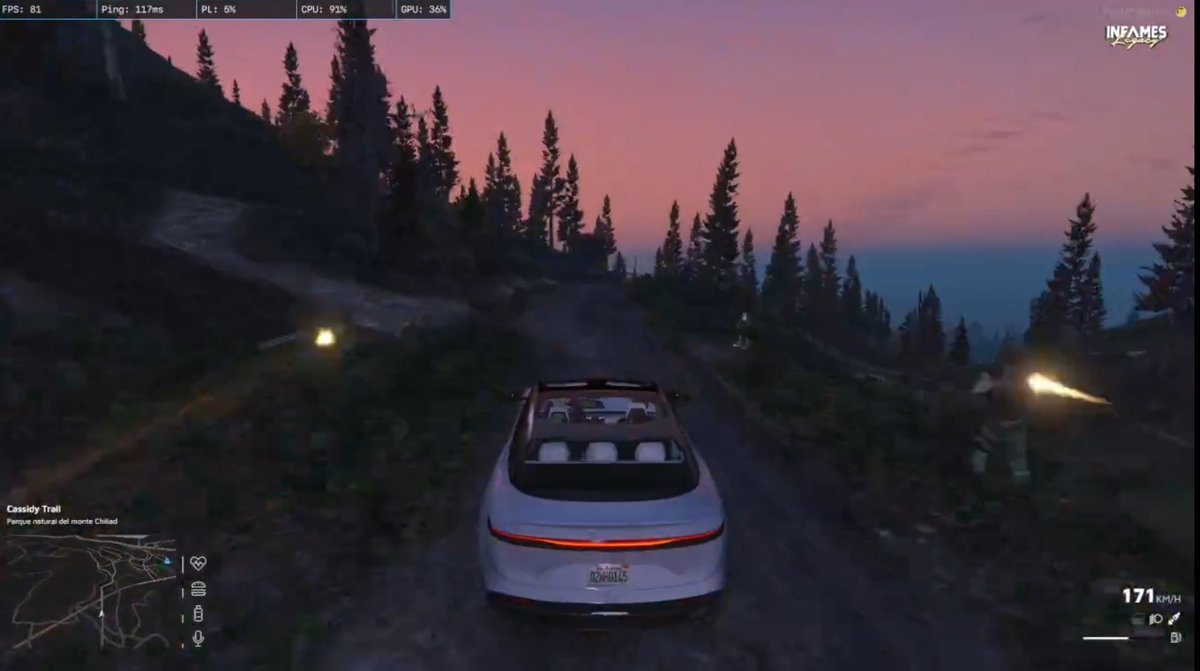 infamesinfor's tweet photo. 💰 | El grupo criminal Venom asalta con éxito un Ammu-Nation gracias a una emboscada en el túnel de Paleto, lugar por el cual los asaltantes consiguieron llegar hasta la playa donde se escondieron de la policía

El plan salió a la perfección y ningún asaltante fue capturado https://t.co/w6iFSsr39B