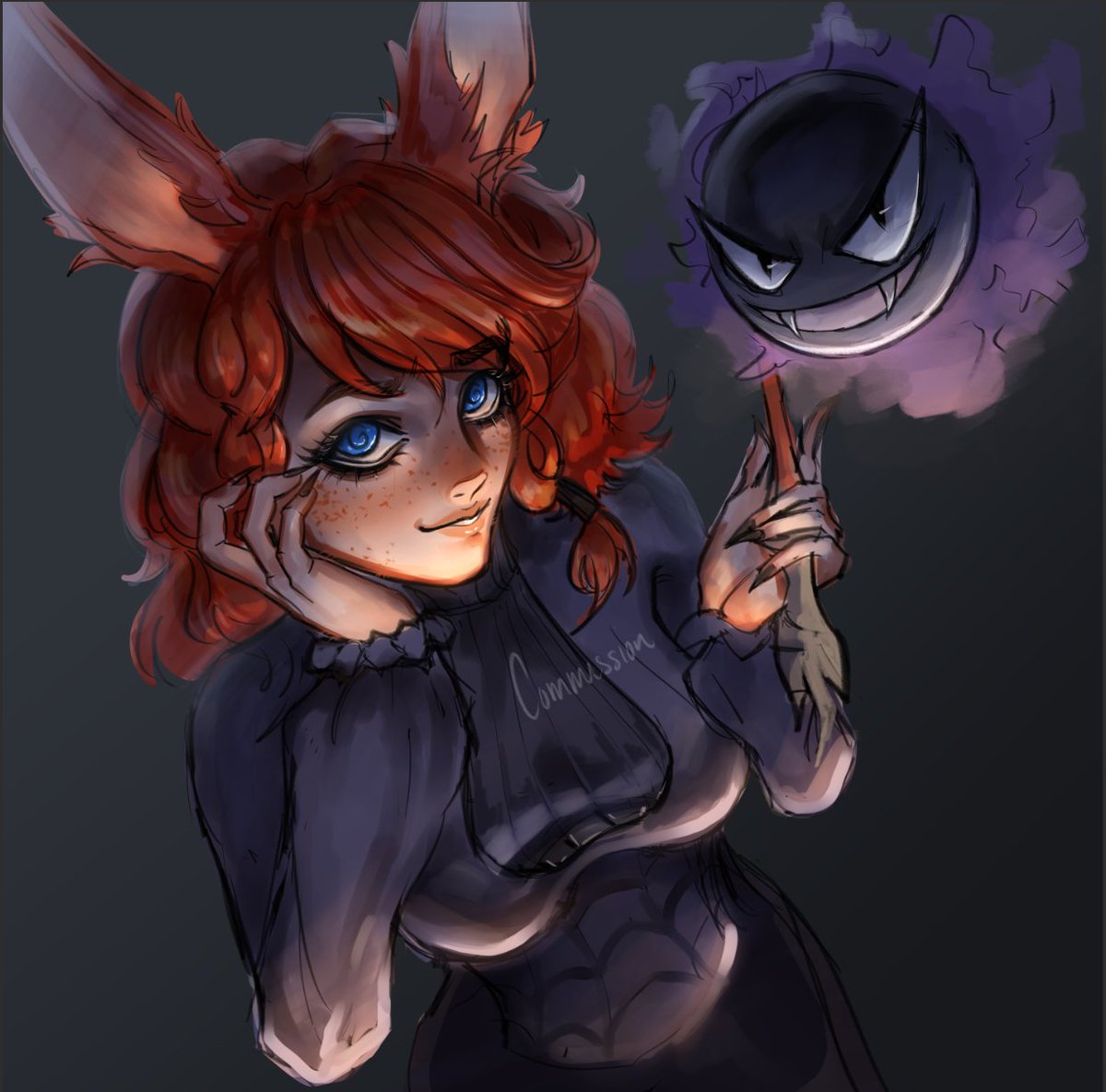 hex maniac x aurora (LoL) doodle commission 🥴