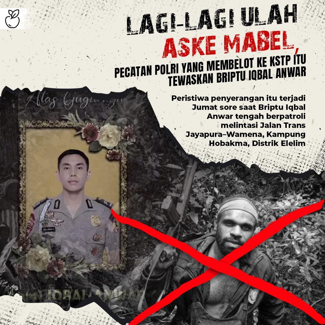 Tangkap Pecatan Polri Yg Membelot Ke KSTP, Aske Mabel yg Tewaskan Briptu Iqbal Anwar
Peristiwa penyerangan terjadi Jumat sore saat Briptu Iqbal Anwar sdng berpatroli melintasi Jalan Trans Jayapura–Wamena, Kampung Hobakma

WHAT A COMEBACK Soleh Solihun hobi Raphinha Liga Champions