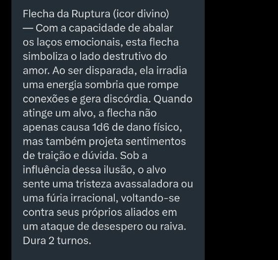 SVE01VCR's tweet photo. @DIO12VIR @POS03NIK @ARE05THA @HRC31ALE @DES27DTN @TVHEFESTOAUP sem exitar, a francesa atirou sobre o peito daquela que um dia fora sua irmã fazendo com que a mesma fosse acometida com sentimentos negativos e uma sede de traição.

+ 14 (icor divino) = 26 https://t.co/Zz1c875SME