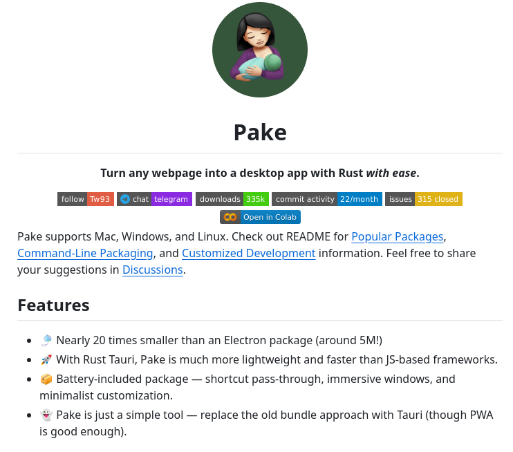 tom_doerr's tweet image. Turn webpages into desktop apps with Rust