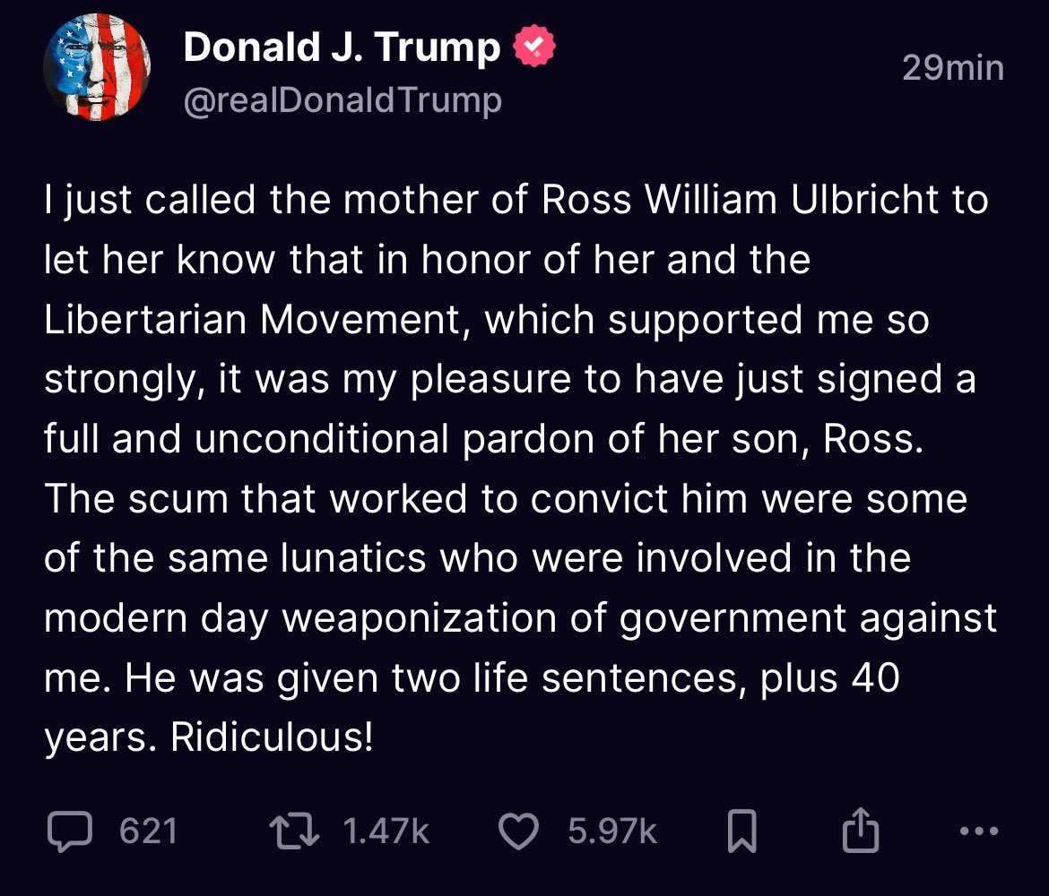 Simon Coutu (@simoncoutu) on Twitter photo Ross Ulbricht, alias Dread Pirate Roberts, bientôt libre. Il est le créateur de Silk Road, le premier crypromarché du darkweb. <a href="/RealRossU/">Ross Ulbricht</a> Ross Ulbricht, alias Dread Pirate Roberts, bientôt libre. Il est le créateur de Silk Road, le premier crypromarché du darkweb. <a href="/RealRossU/">Ross Ulbricht</a>