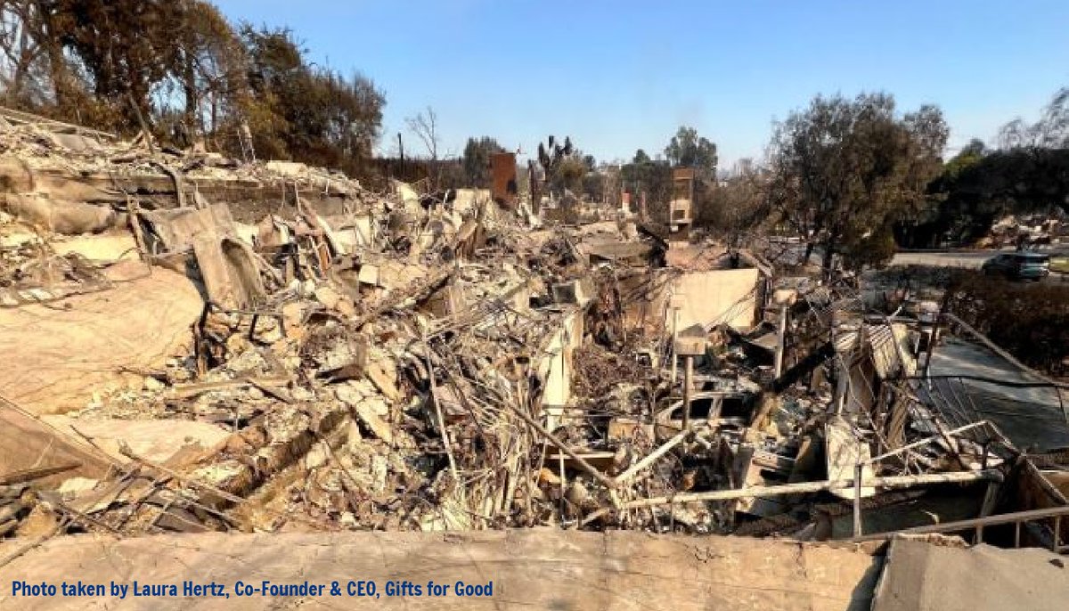"The photo below is of my old home. Gone forever. My memories turned to dust. The place I came home to after my wedding day, the place I lost the doggie love of my life, the place I found out I was finally pregnant. 

My husband is a first responder. He was one of the first