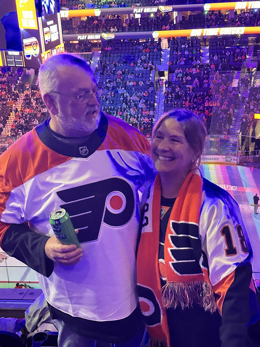 dianenov's tweet photo. Pride night  @NHLFlyers https://t.co/j0pEOh0ZmM