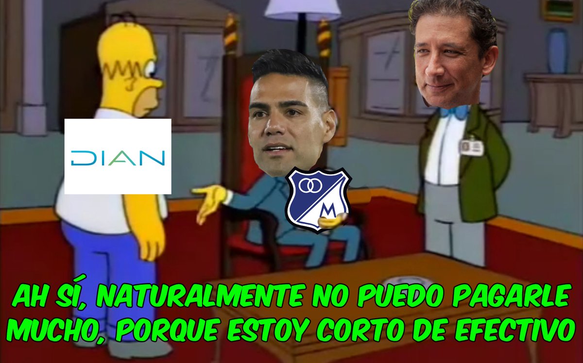 ColombiaSimpson's tweet photo. Falcao y los impuestos... 😬 https://t.co/LX3xs6YKQw
