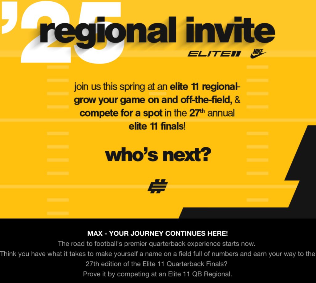 Max Walraven - 2026 QB (@maxwalraven) on Twitter photo Thank you <a href="/Stumpf_Brian/">Brian Stumpf</a> for the invite. Honored for the opportunity to compete with the best! <a href="/QBCoachMcEvoy/">Sean McEvoy</a> <a href="/WestForsythFB/">WestForsythFootball</a> <a href="/recruits_west/">West Forsyth Football Recruits</a> <a href="/DaveSvehla/">Coach Svehla</a> <a href="/CoachJNich/">Jacob Nichols</a> <a href="/DBarker2442/">Coach Barker</a> <a href="/Elite11/">Elite11</a> Thank you <a href="/Stumpf_Brian/">Brian Stumpf</a> for the invite. Honored for the opportunity to compete with the best! <a href="/QBCoachMcEvoy/">Sean McEvoy</a> <a href="/WestForsythFB/">WestForsythFootball</a> <a href="/recruits_west/">West Forsyth Football Recruits</a> <a href="/DaveSvehla/">Coach Svehla</a> <a href="/CoachJNich/">Jacob Nichols</a> <a href="/DBarker2442/">Coach Barker</a> <a href="/Elite11/">Elite11</a>