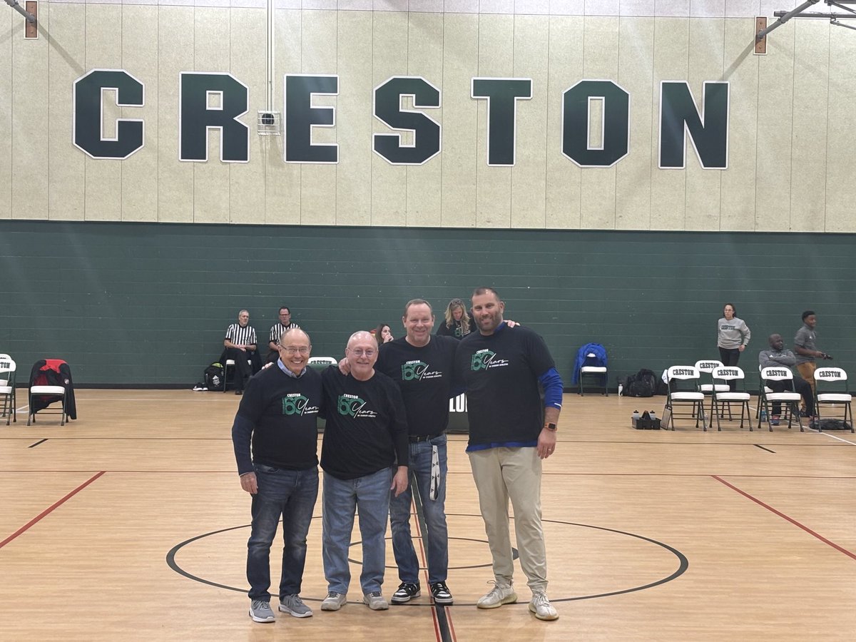CIMS_Athletics's tweet photo. 60th Anniversary Celebration:
The Athletic Directors from the past 34 years ⁦@CrestonIMS⁩. 
Morey Walter- 1991-2003 (29 total years at CIMS).
John Quick- 2003-2013 (34 total years at CIMS).
Taylor Treesh- 2013-2020.
Matt Apple- 2020-Present (21 total years at CIMS) https://t.co/xDRA4NcUP8