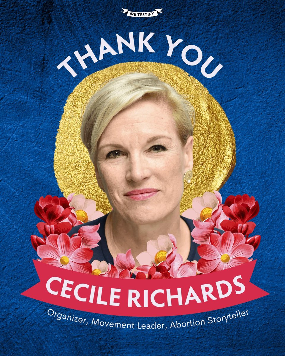 Today, we honor Cecile Richards, a visionary leader who knew the power of abortion storytelling to break barriers, reach across political lines, and drive change.

Thank you, Cecile, for your unwavering fight for reproductive justice. Your fight lives on in us.