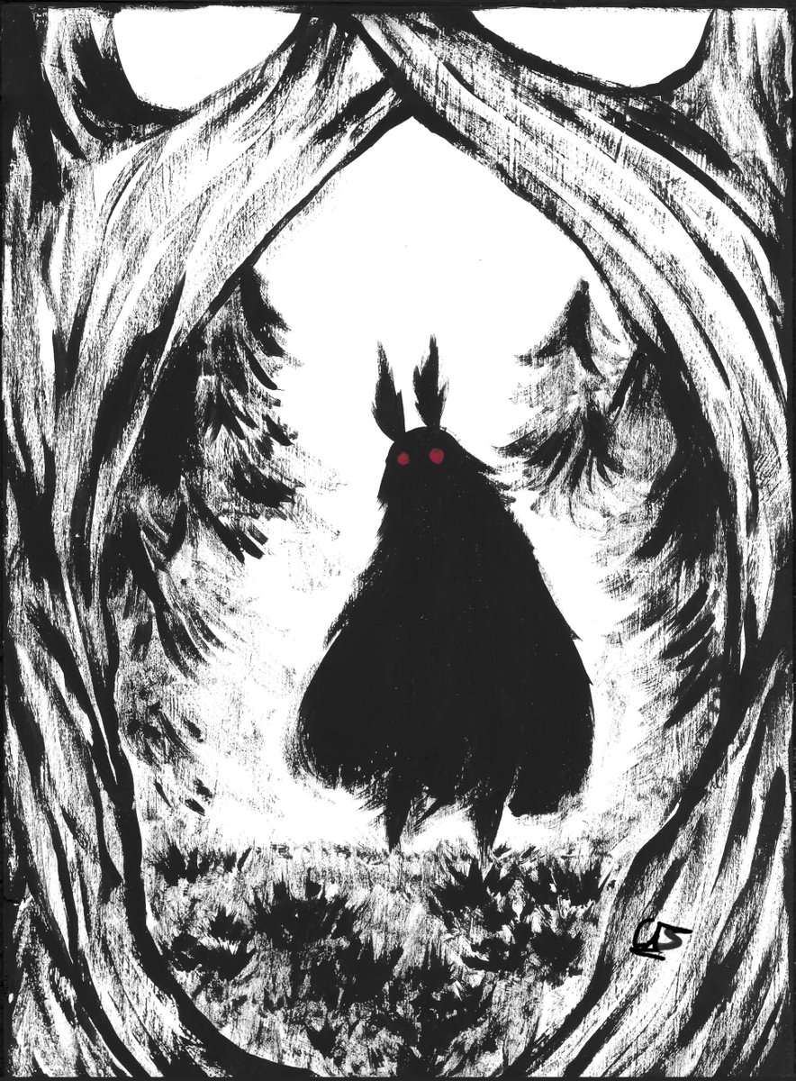 Mothman in the Woods by Martin Casper Allen