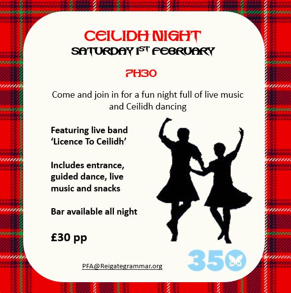 Our fabulous Ceilidh night is on Saturday 1st Feb.

Come and join us for a fun night of live music and Ceilidh dancing with the live band "Licence to Ceilidh".  

Have you bought your ticket yet?

…and-friends-association.myshopify.com/collections/ce…