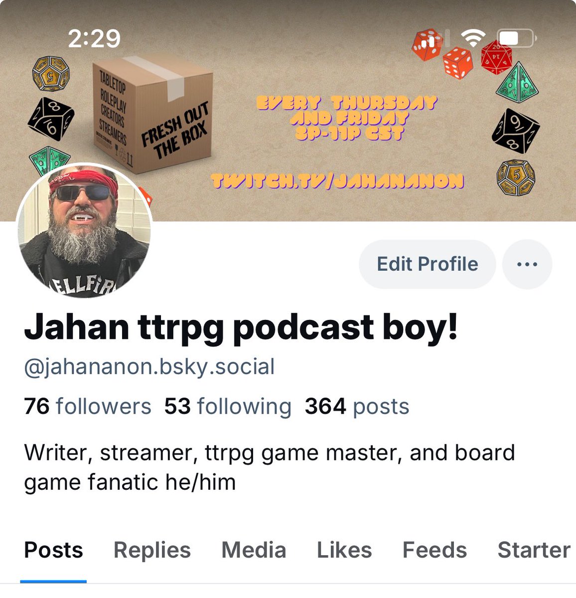 RockFact's tweet image. Last day on Twitter yall! I’m sure no explanation is needed but come follow me on Bluesky if you want to keep up with what we are doing with the streams! #ttrpg #ttrpgcommunity