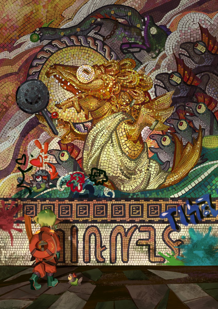 qtipq_'s tweet image. My piece for @GrizzcoZine ft. the Goldie!! 
Really honoured to be able to participate in such a cool project, everyone involved was a True Profreshional 🫡
Leftover sales go up on the 24th Jan, if anyone was late for work!