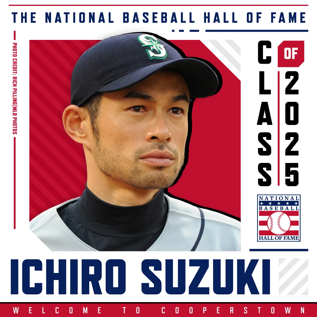 Welcome to Cooperstown Ichiro Suzuki, National Baseball Hall of Fame Class of 2025.