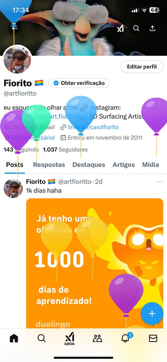 Subiu os balão tudo hehe