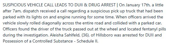 Hillsboro Police Dept tweet media