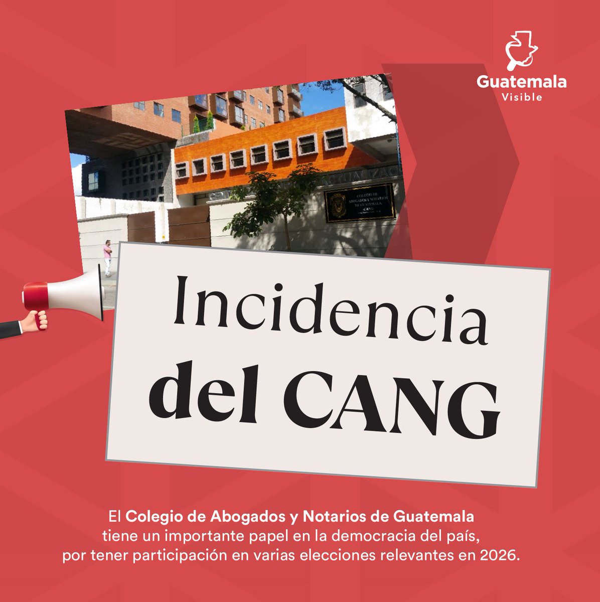 guatevisible's tweet photo. ¿𝗣𝗢𝗥 𝗤𝗨𝗘 𝗦𝗢𝗡 𝗜𝗠𝗣𝗢𝗥𝗧𝗔𝗡𝗧𝗘𝗦
𝗟𝗔𝗦 𝗘𝗟𝗘𝗖𝗖𝗜𝗢𝗡𝗘𝗦 𝗗𝗘𝗟 𝗖𝗔𝗡𝗚?🤔

Sabías que el Colegio de Abogados y Notarios de Guatemala (CANG) tendrá una importante participación en la elección de funcionarios públicos el próximo año.

Conócelos en este hilo 🧵 https://t.co/PFgZd60qUT