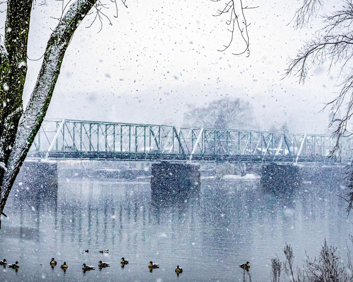 Kelb127's tweet photo. @TrevDon A balmy 17 degrees here in Lambertville, NJ. It’s beautiful though 💙❄️🥶 https://t.co/kVusleE4SH