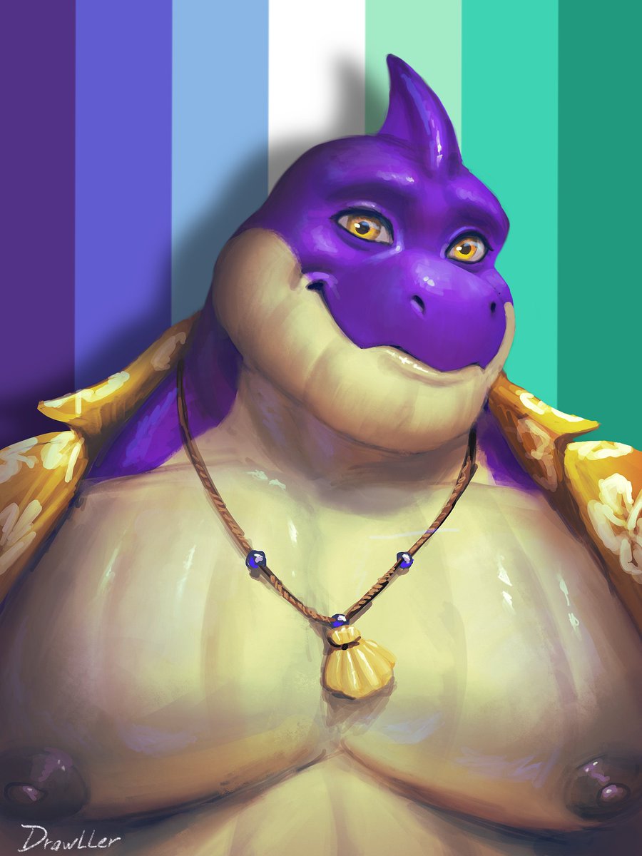 Another portrait commission from last month, for my dear <a href="/OrcNuraq/">Newt 🐋</a> 

Also, I'm finally back at home and ready to get back to my full illustrations :3