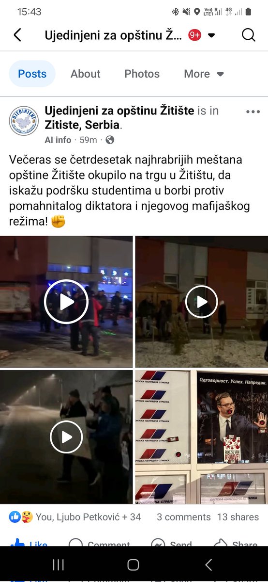 BegejStGeorge's tweet photo. Žitište se probudilo!✊️ https://t.co/TxQlkCMzDW