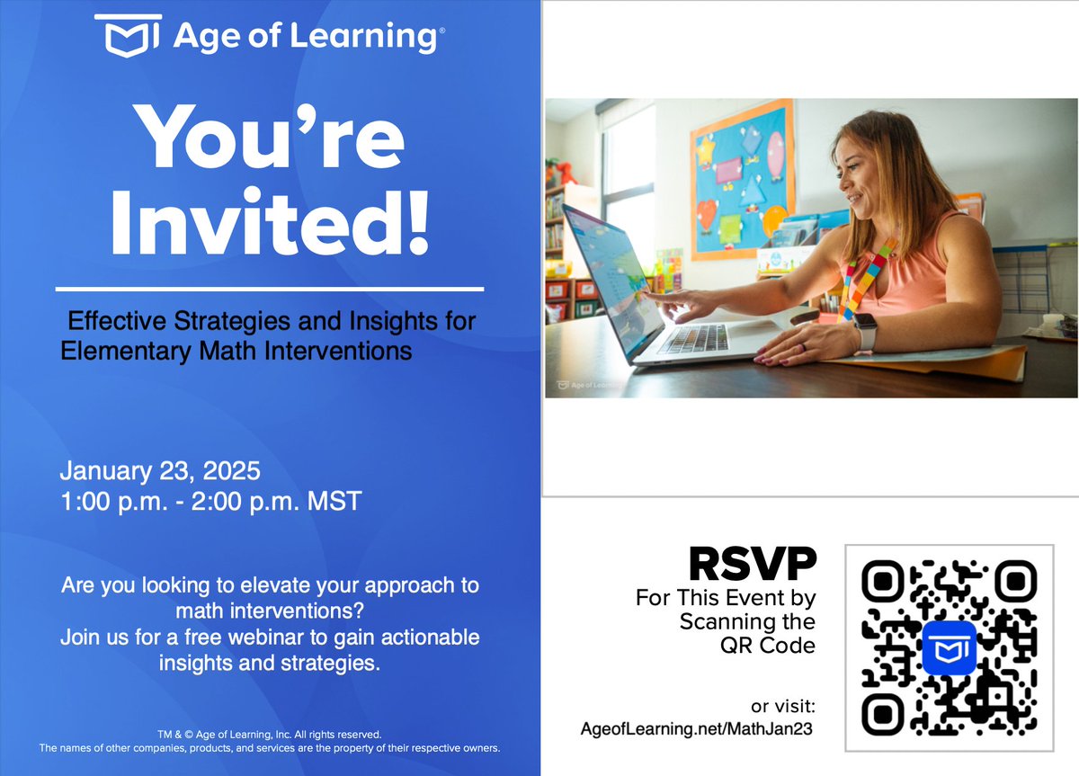 A new semester of learning has launched - are you looking to elevate the approach to math interventions in your district/school?

Are you aware of the webinar below?

Have you registered?

I love learning with <a href="/GrowingMindsK12/">Naomi Church</a>! Join us!

Registration Link: lnkd.in/gkS86ij7